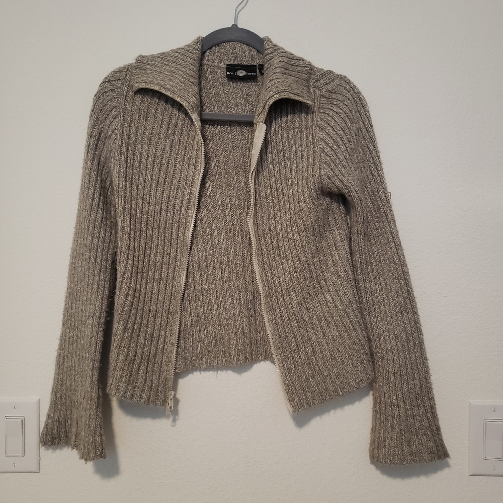 Zip up sweater jacket